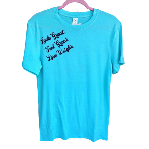 Lose Weight Feel Great T-Shirt-Light Blue